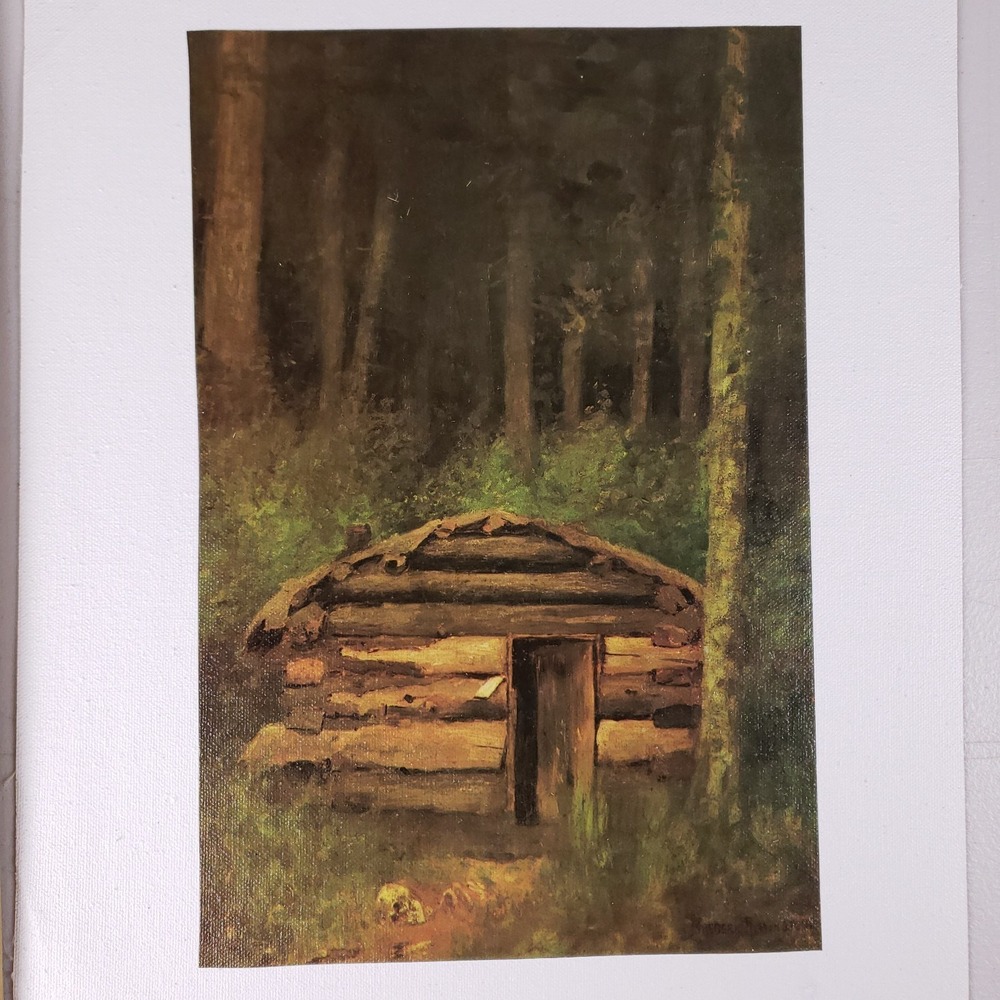 Frederic Remington Log Cabin Art Print 11x14 Brown